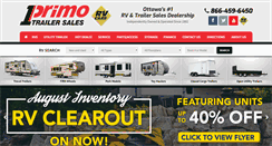 Desktop Screenshot of primotrailersales.com